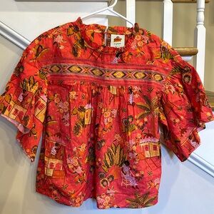 Farm Rio secret garden blouse